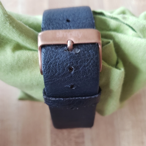 Womens Simplify Faux Leather Rose Gold Watch - Picture 5 of 8